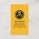 Carte De Visite Yellow Taxi Black Check Box (Dos)