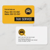 Carte De Visite Yellow Taxi Black Tab Driving (Devant / Derrière)