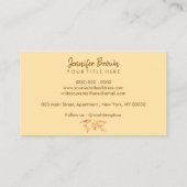 Carte De Visite yellow World Map Travel International Trip Agent (Dos)