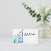 Carte De Visite Yen Currency Growth Chart (Debout devant)