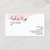Carte De Visite Yeux d'artiste maquillage Lashes rose (Dos)