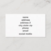 Carte De Visite yeux de laboratoire jaunes (Dos)