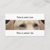 Carte De Visite yeux de laboratoire jaunes (Devant)