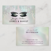 Carte De Visite Yeux de maquillage holographique haut de gamme (Devant / Derrière)