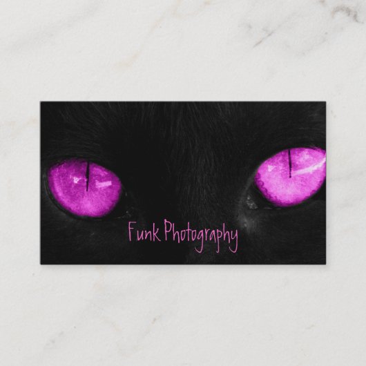 Carte De Visite Yeux de pourpre de chat noir de BPUR (Devant)