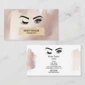 Carte De Visite yeux de wink modernes avec des cils longs (Devant / Derrière)