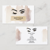 Carte De Visite yeux de wink modernes avec des cils longs (Devant / Derrière)