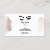Carte De Visite yeux de wink modernes avec des cils longs (Dos)