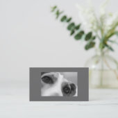 Carte De Visite Yeux et patte modernes de chien (Debout devant)
