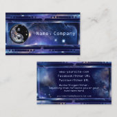 Carte De Visite Yin bleu cosmique Yang (Devant / Derrière)