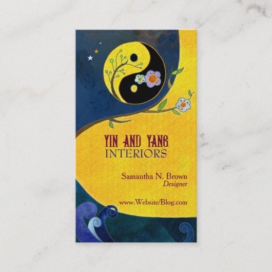 Carte De Visite Yin et le Design d'intérieur de Yang (Devant)