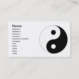 Carte De Visite Yin paisible Yang