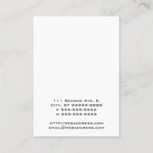 Carte De Visite Yin Yang (Dos)