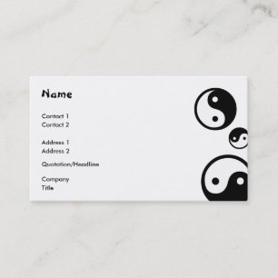 Carte De Visite Yin Yang