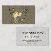 Carte De Visite Yin Yang, Ange Wings and Heart (Devant / Derrière)