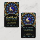 Carte De Visite Yin Yang Energy Healing Royal Blue Gold (Devant / Derrière)