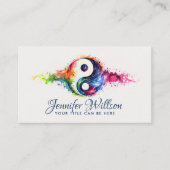 Carte De Visite Yin Yang - Équilibre des flux de couleurs (Devant)