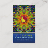 Carte De Visite YIN YANG Fractal Peacock Mandala Nouvel Âge (Dos)
