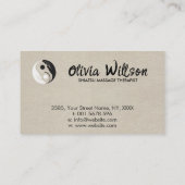 Carte De Visite Yin Yang Hands Sakura Tree Branbranche (Dos)