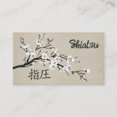 Carte De Visite Yin Yang Hands Sakura Tree Branbranche (Devant)