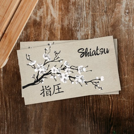 Carte De Visite Yin Yang Hands Sakura Tree Branbranche