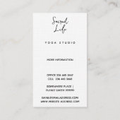 Carte De Visite Yin Yang, Healing Arts (Dos)