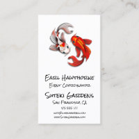 Yin Yang Koi Fish Business Logo Jardin Japonais