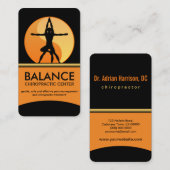 Carte De Visite Yin Yang Natural Therapy Chiropractor Vertical (Devant / Derrière)