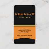 Carte De Visite Yin Yang Natural Therapy Chiropractor Vertical (Dos)