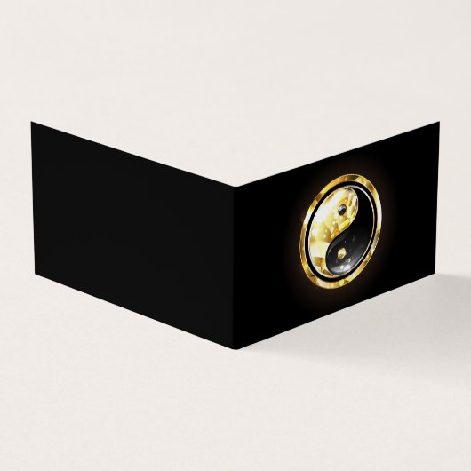 Carte De Visite Yin Yang or sur noir (Extérieur)