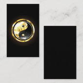 Carte De Visite Yin Yang or sur noir (Devant / Derrière)