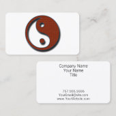 Carte De Visite Yin Yang par Shirley Taylor (Devant / Derrière)