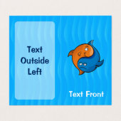 Carte De Visite Yin Yang Poisson Carton vertical (Extérieur déplié)