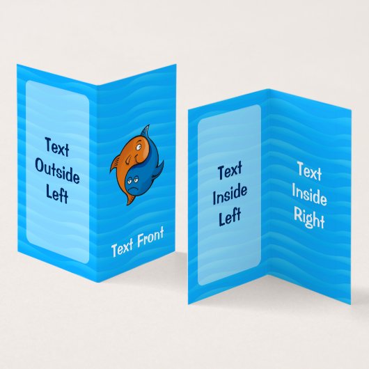 Carte De Visite Yin Yang Poisson Carton vertical (Intérieur et extérieur)