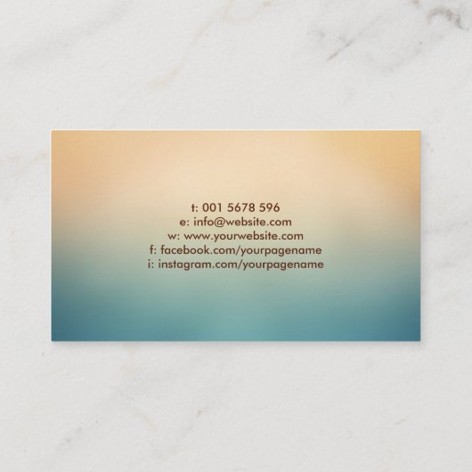 Carte De Visite Yin Yang Tree Branch feuilles arc-en-ciel (Dos)