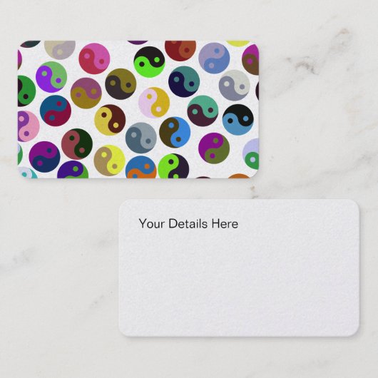 Carte De Visite Ying Yang Motif coloré (Devant / Derrière)