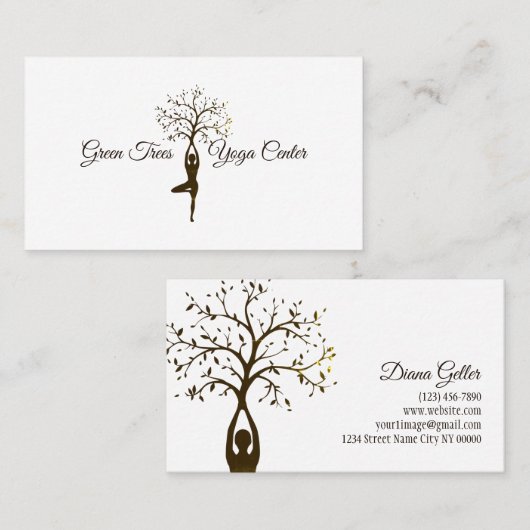 Carte De Visite Yoga (Devant / Derrière)