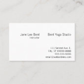 Carte De Visite Yoga (Dos)