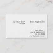 Carte De Visite Yoga (Dos)