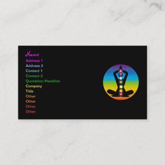 Carte De Visite Yoga (Devant)