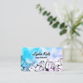 Carte de visite Yoga aquarelle (Debout devant)