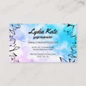 Carte de visite Yoga aquarelle (Dos)