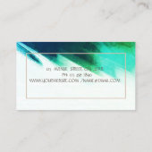 Carte De Visite Yoga, Arbre d'or femmes Silhouette, Brush Strot (Dos)