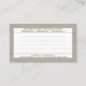 Carte De Visite YOGA - Business Card (Dos)