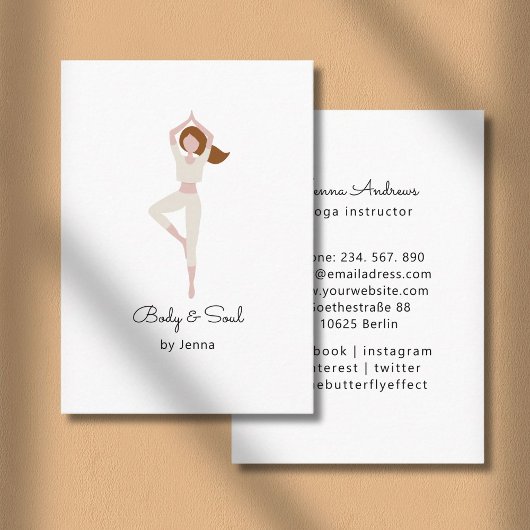Carte De Visite  Yoga Business Card