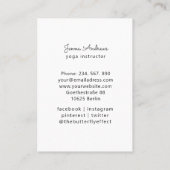 Carte De Visite  Yoga Business Card Visitenkarte (Dos)