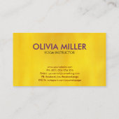 Carte De Visite Yoga Coloré Mot Art (Dos)