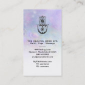 Carte De Visite *~* Yoga - Cratères de Moon Hamsa Main de Fatima (Dos)