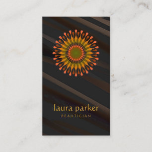 Carte De Visite Yoga curatif de thérapie de logo de fleur de Lotu