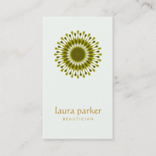 Carte De Visite Yoga curatif de thérapie de logo de fleur de Lotu